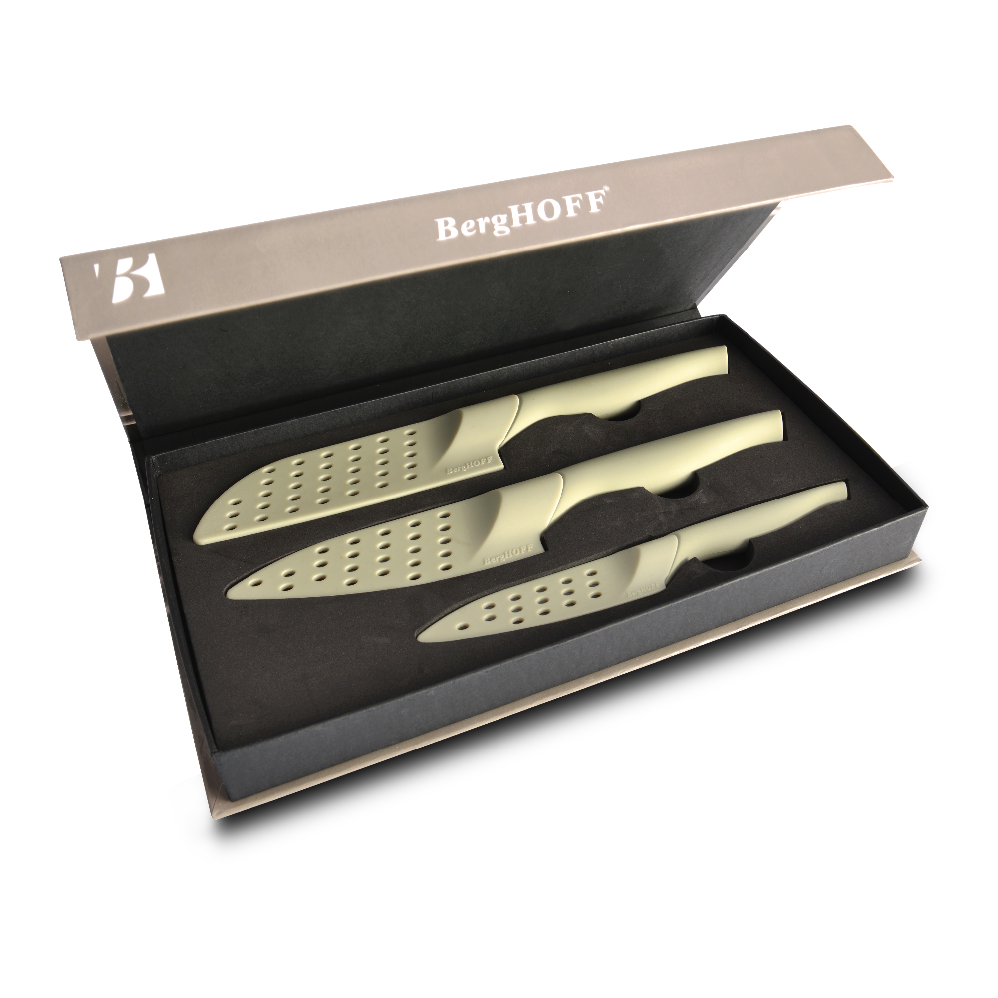 Керамические кухонные ножи купить. Набор BERGHOFF Eclipse 3 ножа 3700419. Набор ножей Berghof. Набор ножей BERGHOFF Eclipse BERGHOFF. BERGHOFF нож керамический.